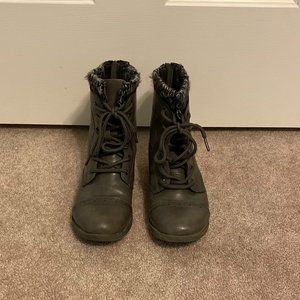 Gray Combat Boots